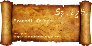 Szeredi Áron névjegykártya